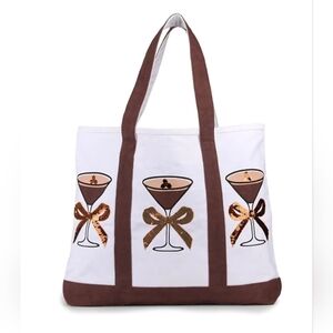 Kirkland's Espresso Martini Sequin Canvas Tote